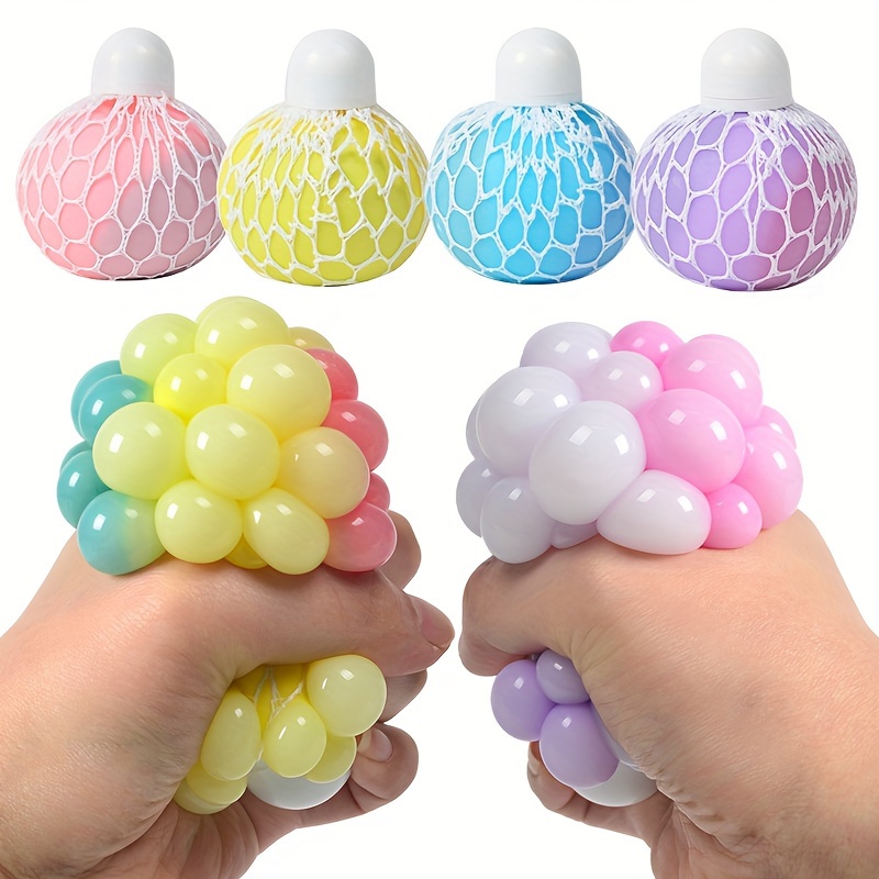 Juego de 22 bolas antiestrés – Juguetes sensoriales de frutas para adultos  – Juguetes antiestrés para aliviar el estrés para atrapar las manos