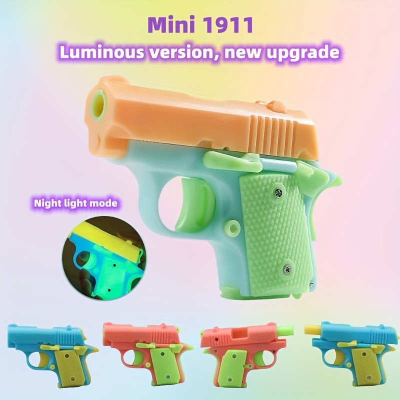 New 3D Gravity Gun Straight Jump Mini Pistol Model Anti-stress Fidget Toys  Children Push Card Stress Relief Toy for Kids Adult - AliExpress
