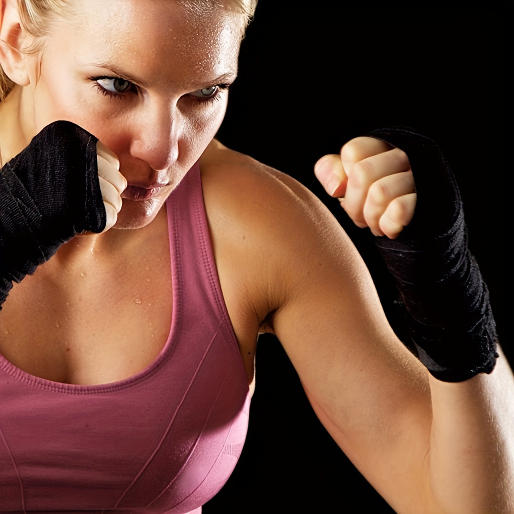 Bandage en coton Boxe Bandage poignet Enveloppement à la main Combat  Protect Boxing Kickboxing Handwraps Formation Enfants Mâle