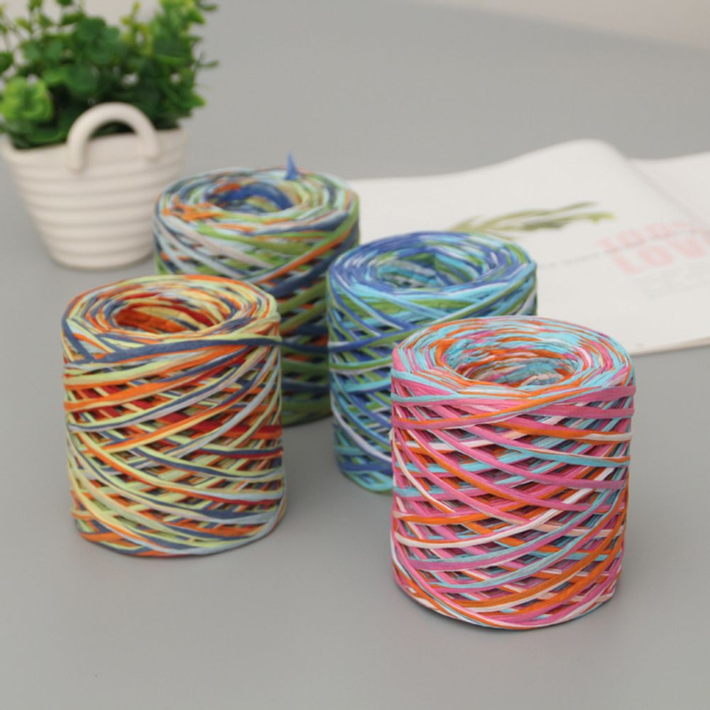 Raffia Ribbon for Gift Wrapping - Cuttte 218 Yards Raffia Yarn for  Crocheting, Raffia Paper Ribbons for Craft, Packing Paper Twine Ribbon 1/4  Inch