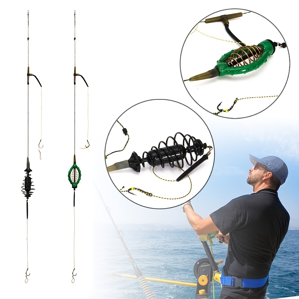 3pcs/set Premium Fishing Hook and Bait Cage Set for Catfish and Carp -  Anzol Peche Jigs and Feeder Bait Holder for Ultimate Fishing Experience