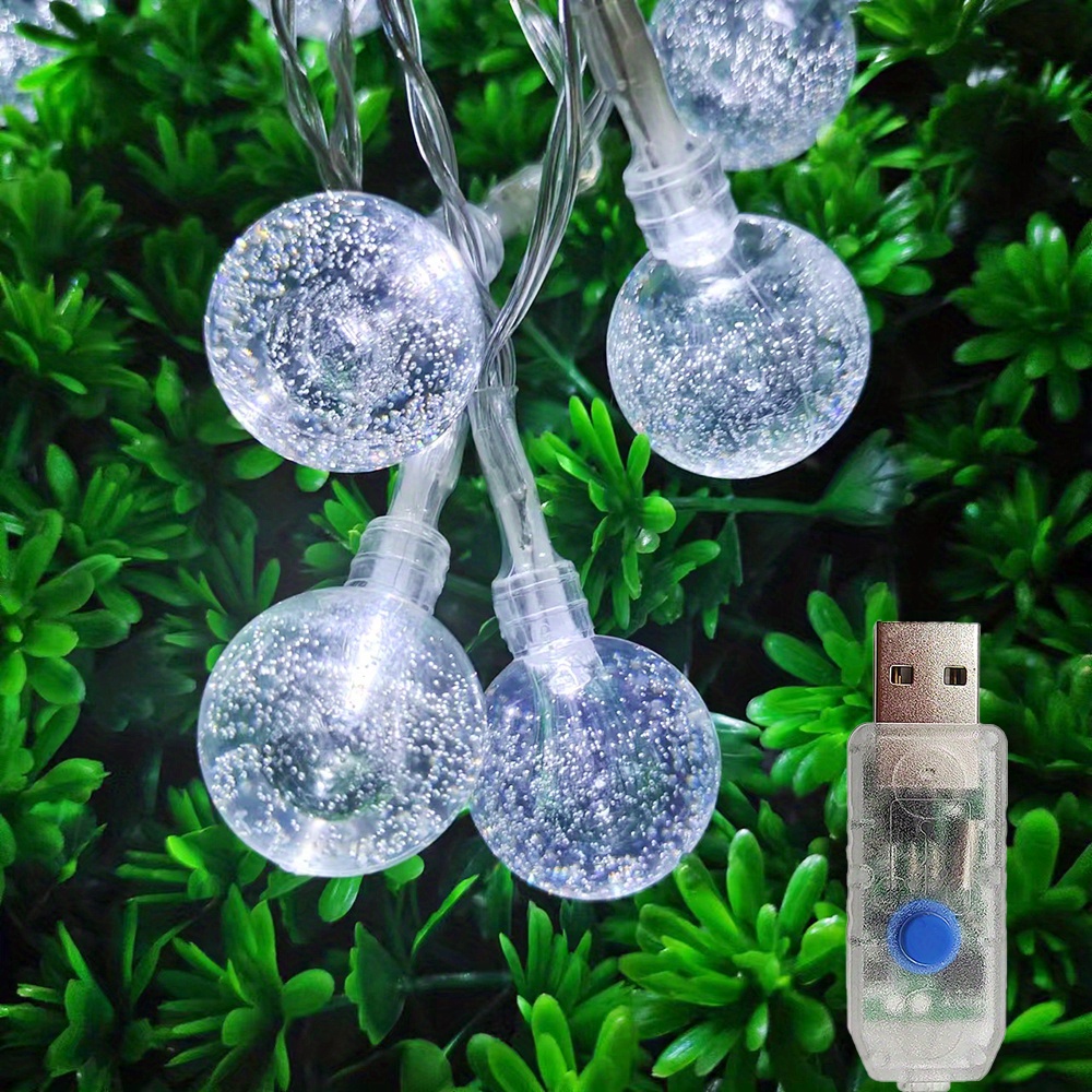 10led/20led/40led Christmas Lights Star Bubble Ball Lamp - Temu