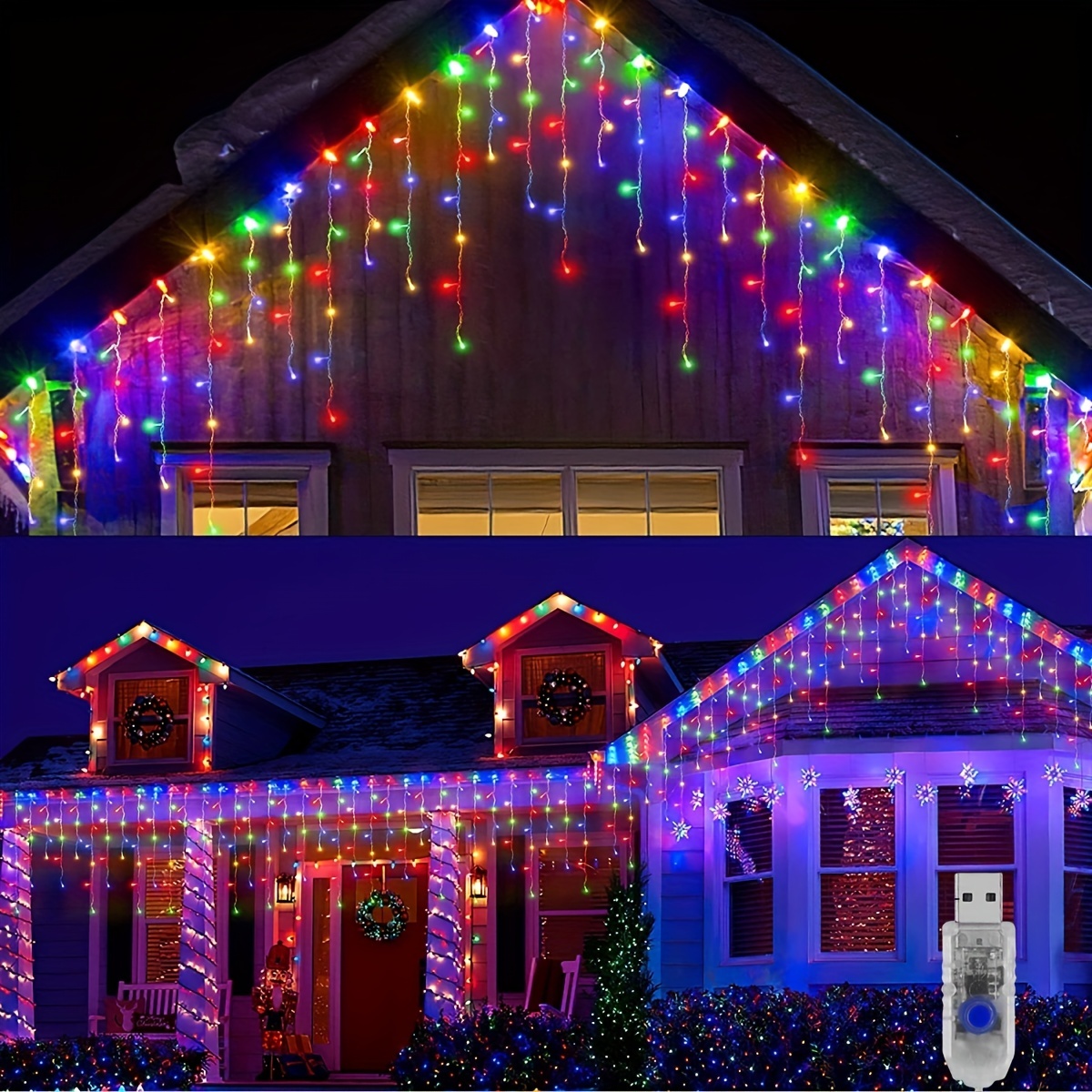 4,5 m 30 luces LED de Pesadilla antes de Navidad, luces de cadena de  Halloween 8 modos de carga USB Luz impermeable