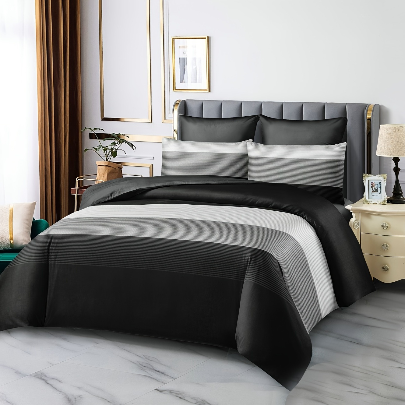 Mándala Juego de Sábanas Cama 150x200+35cm, Patrón Gris Ropa de Cama  Estampada Microfibra,4 Piezas - 1 Sábana Bajera y 1 Sábana Encimera y 2  Fundas de Almohada : : Hogar y cocina