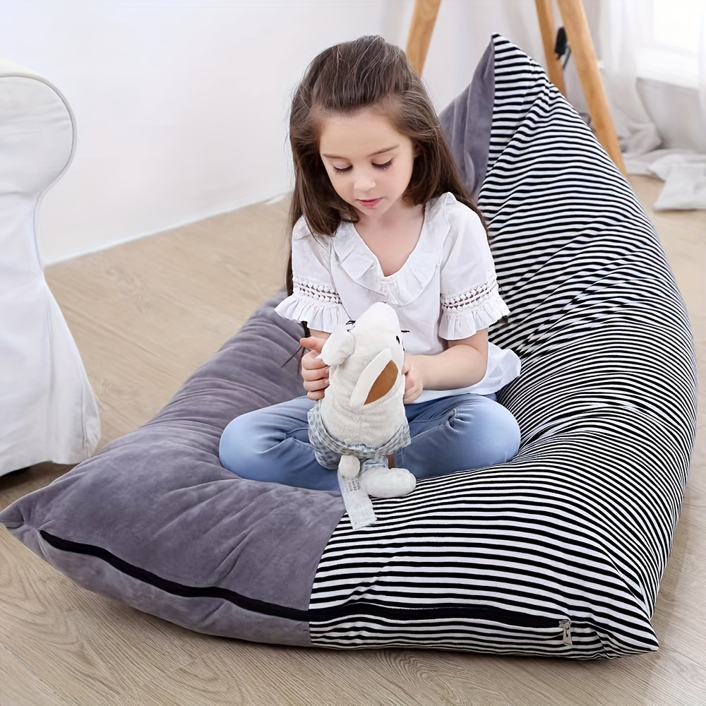 Bean Bag Chair Computer Chair Beanless Bag Recliner Washable Memory Foam Bag Plush Ultra Soft Stuffed Animal Storage Cover Footstool Seat Lounge