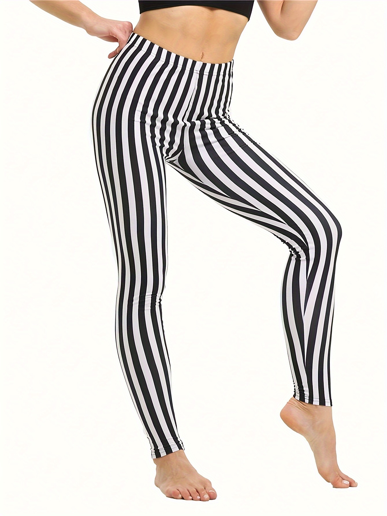 Stripe Leggings Women - Temu