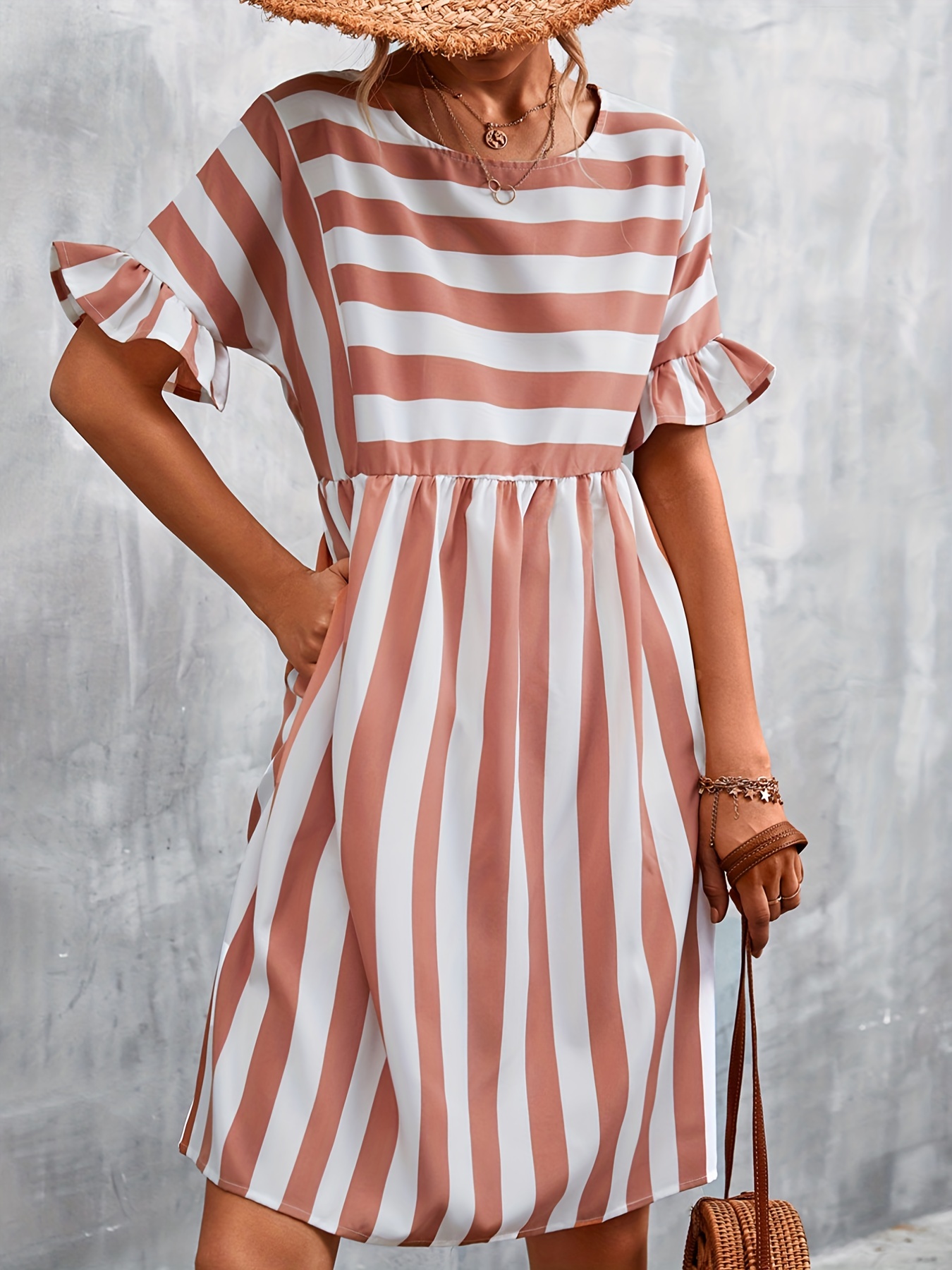 Striped Dress - Temu