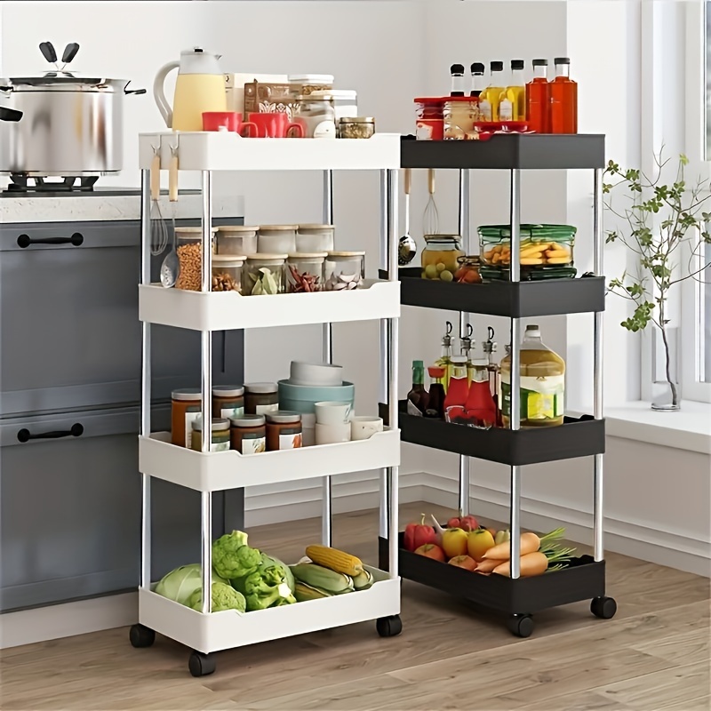 Estante de almacenamiento de cocina, estante de almacenamiento de piso de  cocina, carrito de almacenamiento multicapa de frutas y verduras, estante  de
