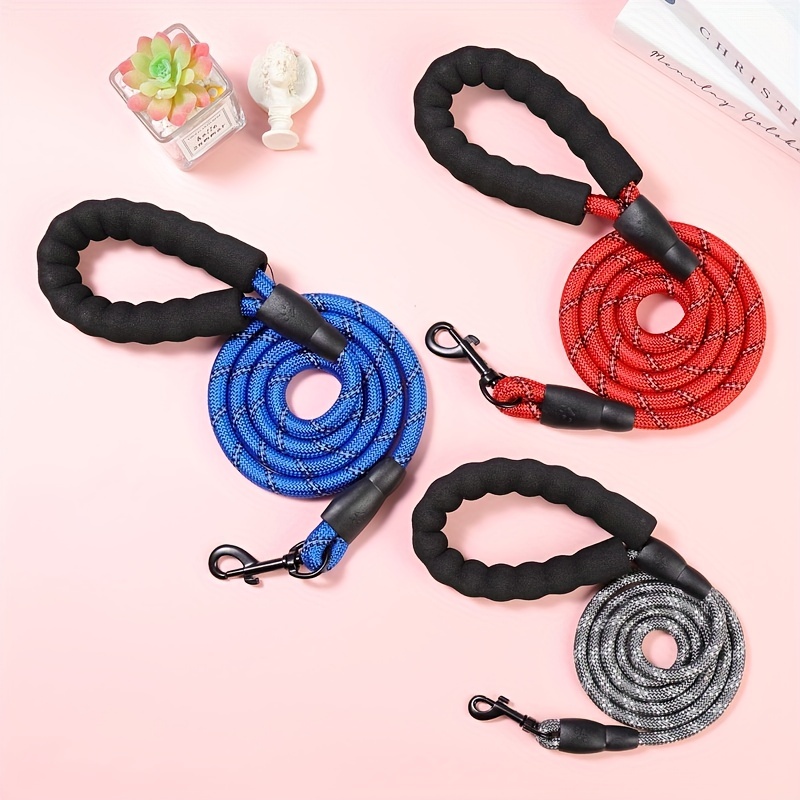 VIVAGLORY Strong Rope Dog Leash with Thick Neoprene Padded Handle