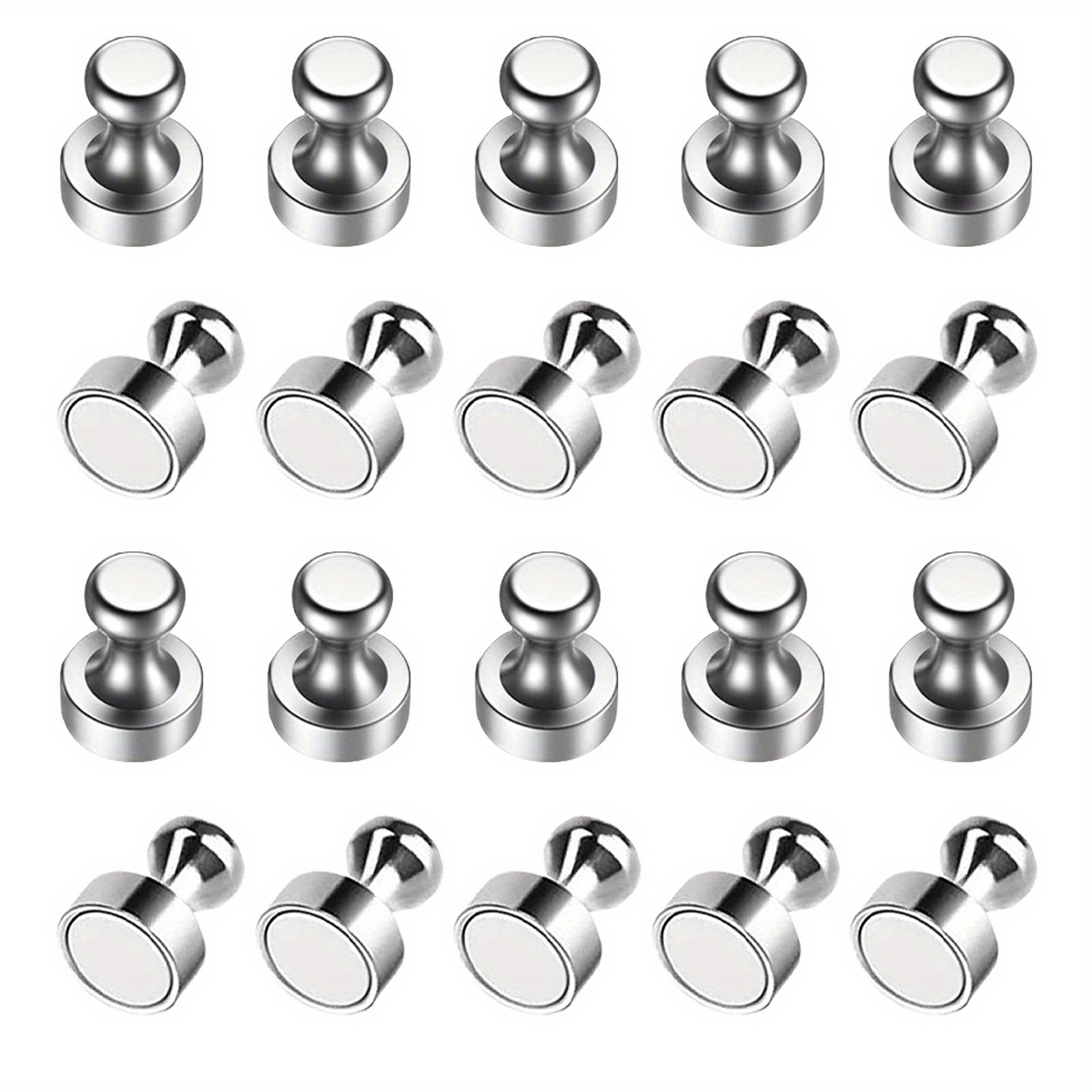 Metallic Magnets Black Magnetic Push Pins Refrigerator - Temu