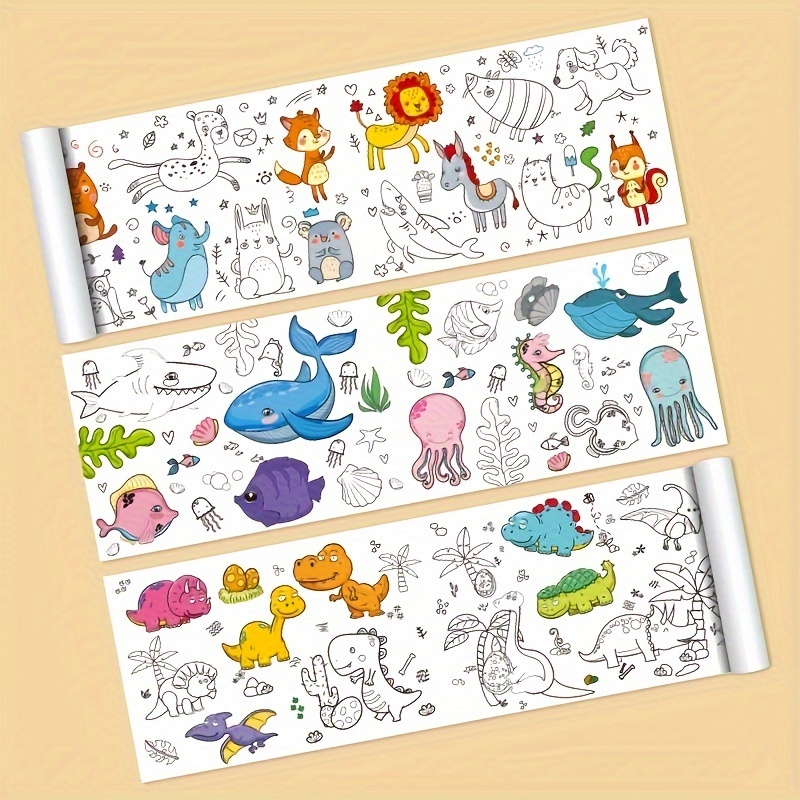 Coloring Paper Roll Kids, Papers Children Coloring
