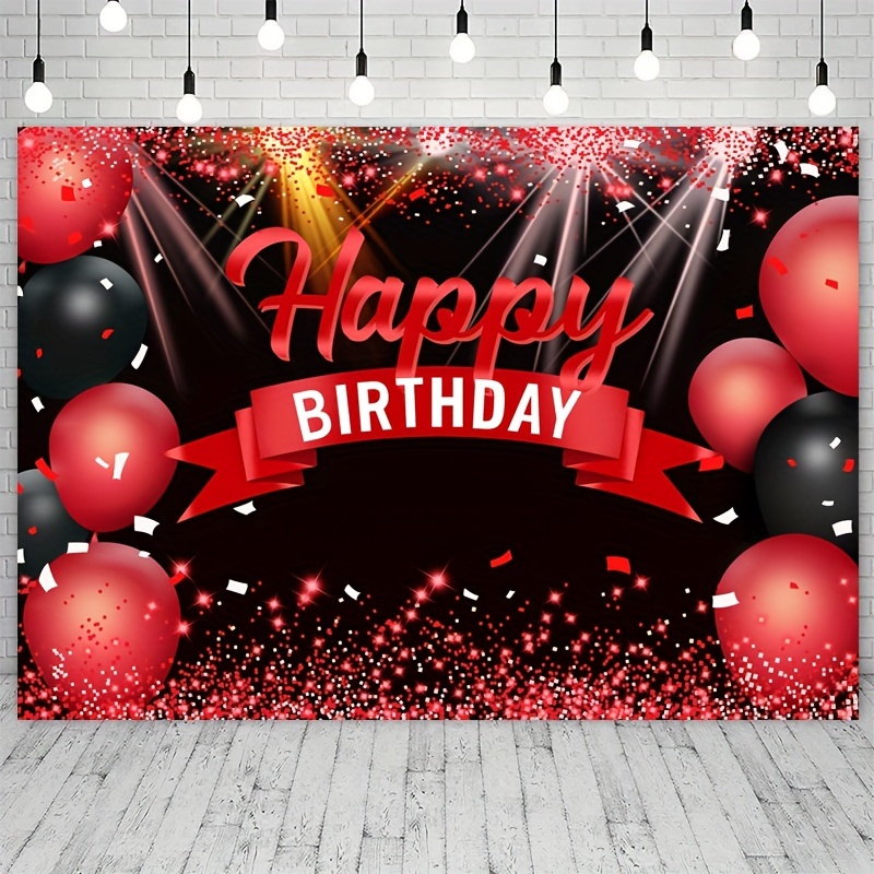 Birthday Decorations Black Red Birthday Party Decorations - Temu