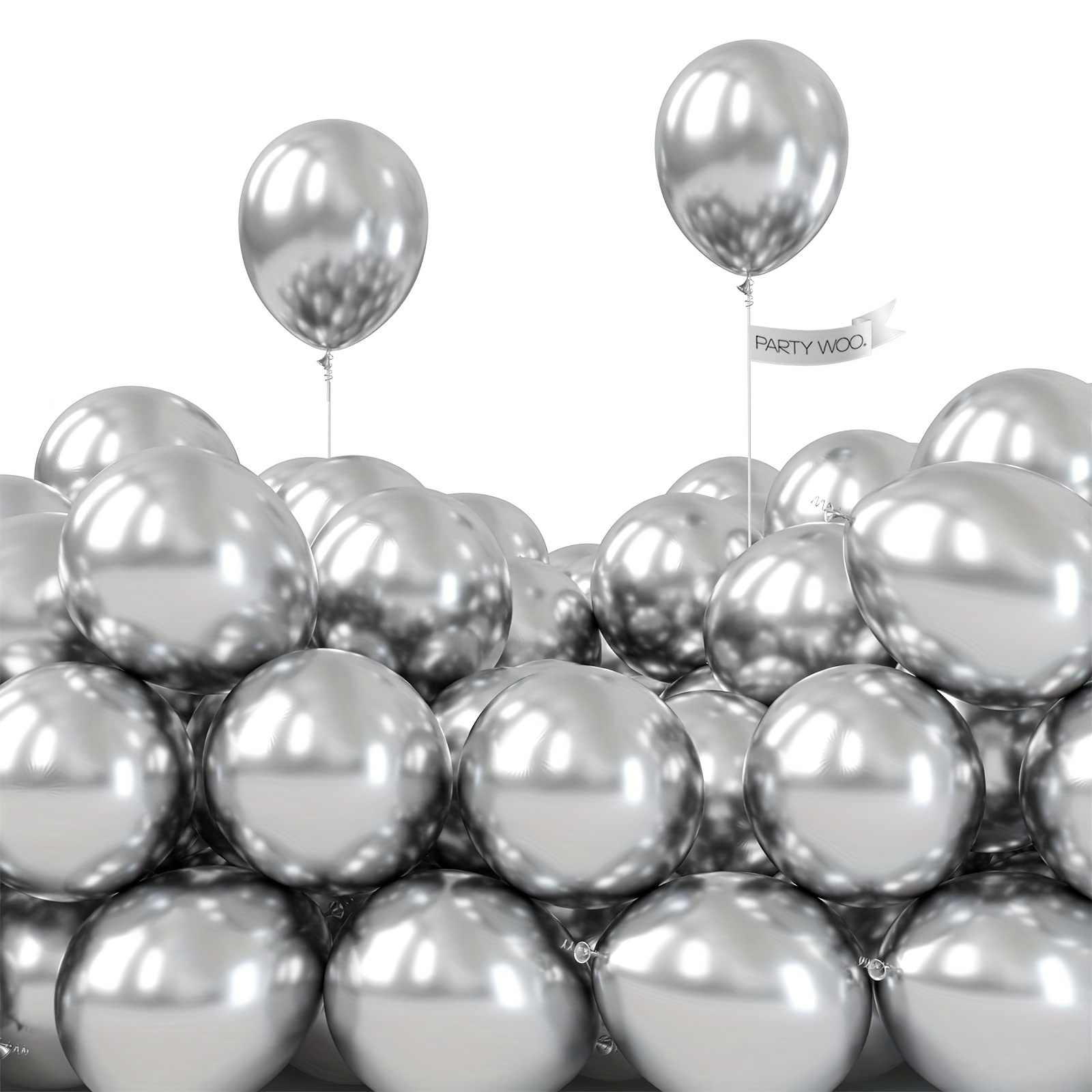 Black And Silver Balloon - 55.88cm, Pack Of 6, Black And Silver Party  Decorations, Silver And Black Balloons, Silver & Black Foil Balloon,  Balloon