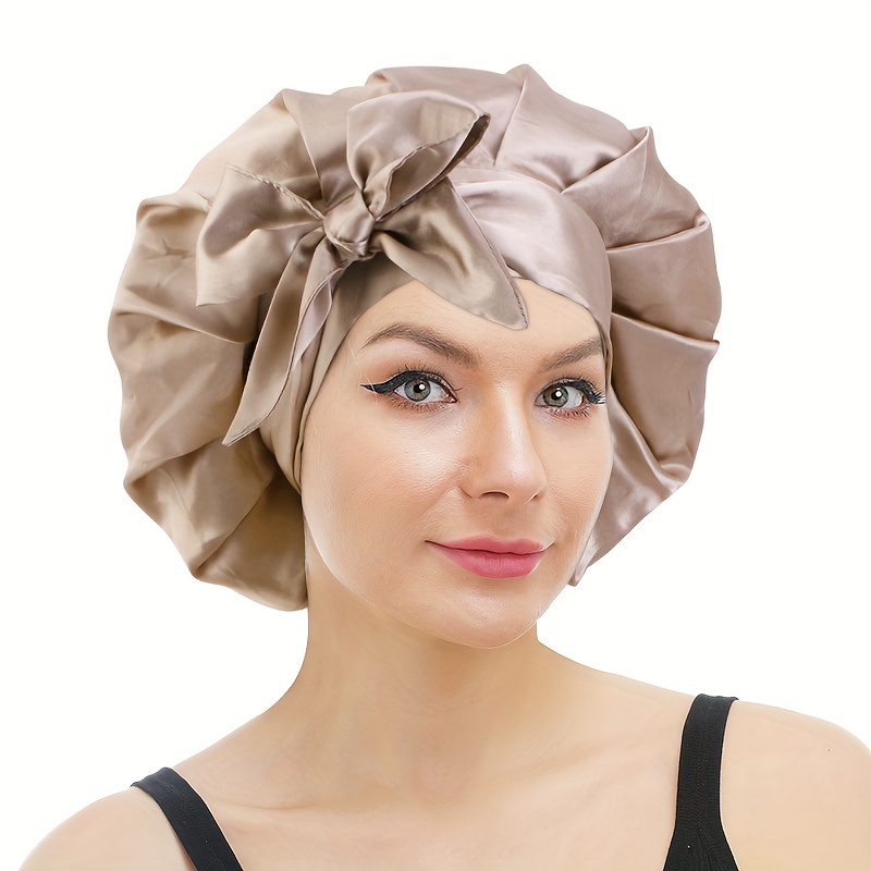 Traceless Elastic Band Silk Bonnet Silk Night Hair Wrap