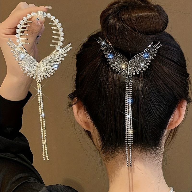  Accesorios para el cabello Cinta Clip de lazo Linda perla  Horquillas de encaje Pasador para mujer Accesorios de pelo Moda Cinta Arco  Garra de pelo (Color: Negro 2) : Belleza y