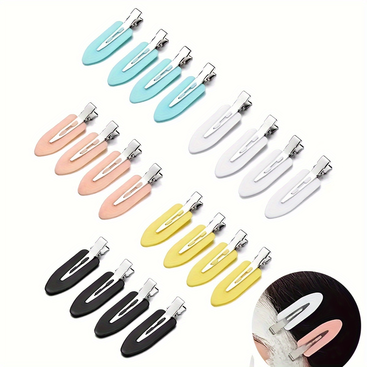  9PCS No Bend Hair Clips, Checkerboard No Crease Curl Pins,  Acrylic Resin Flat Styling, Colorful Bang Seamless Duckbill Barrette for  Makeup Hairstyle Accessories for Women Girls : Beauty & Personal