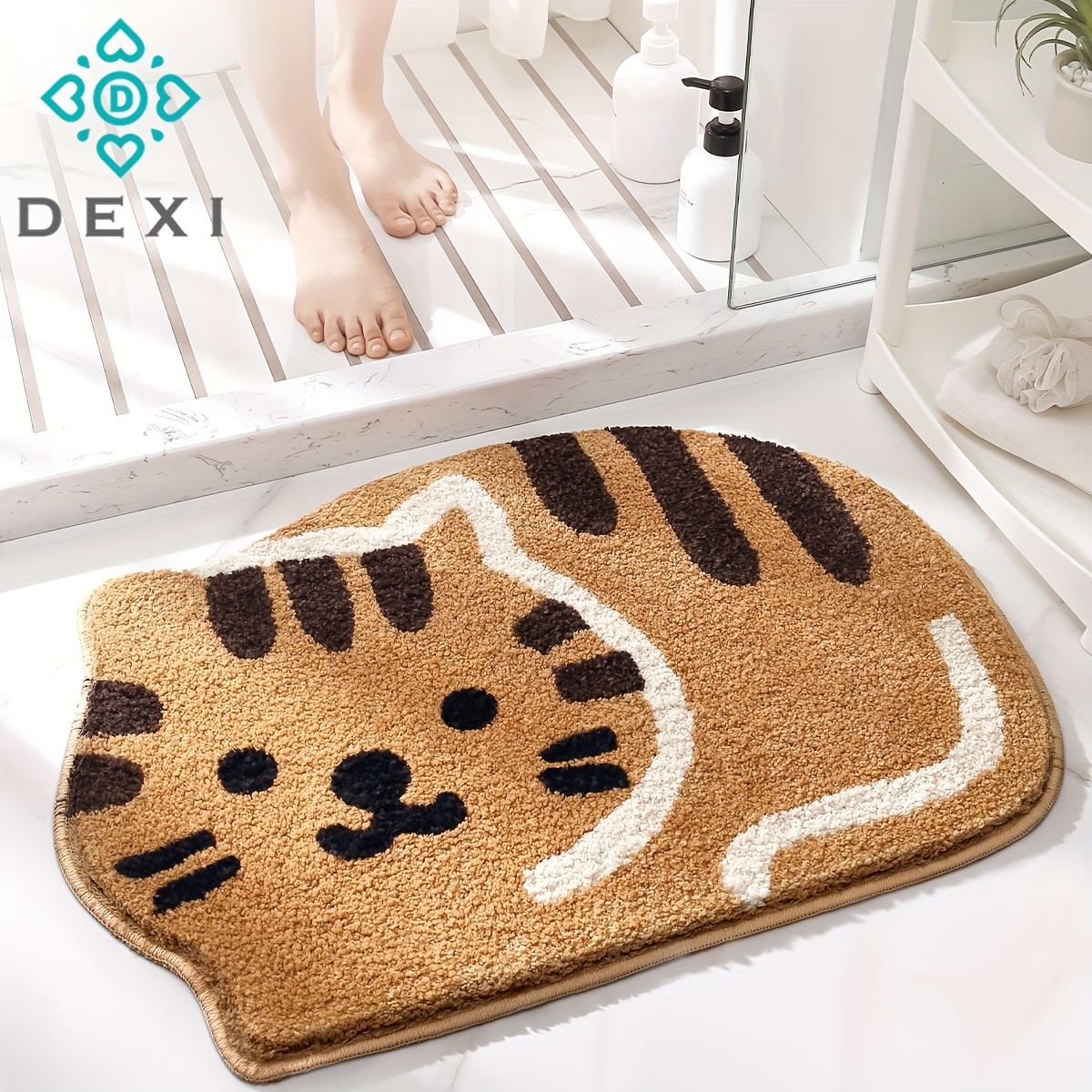 DEXI Bathroom Rugs Bath Mats,Quick Dry and Non Slip Bath Mat for Showe –  Dexi