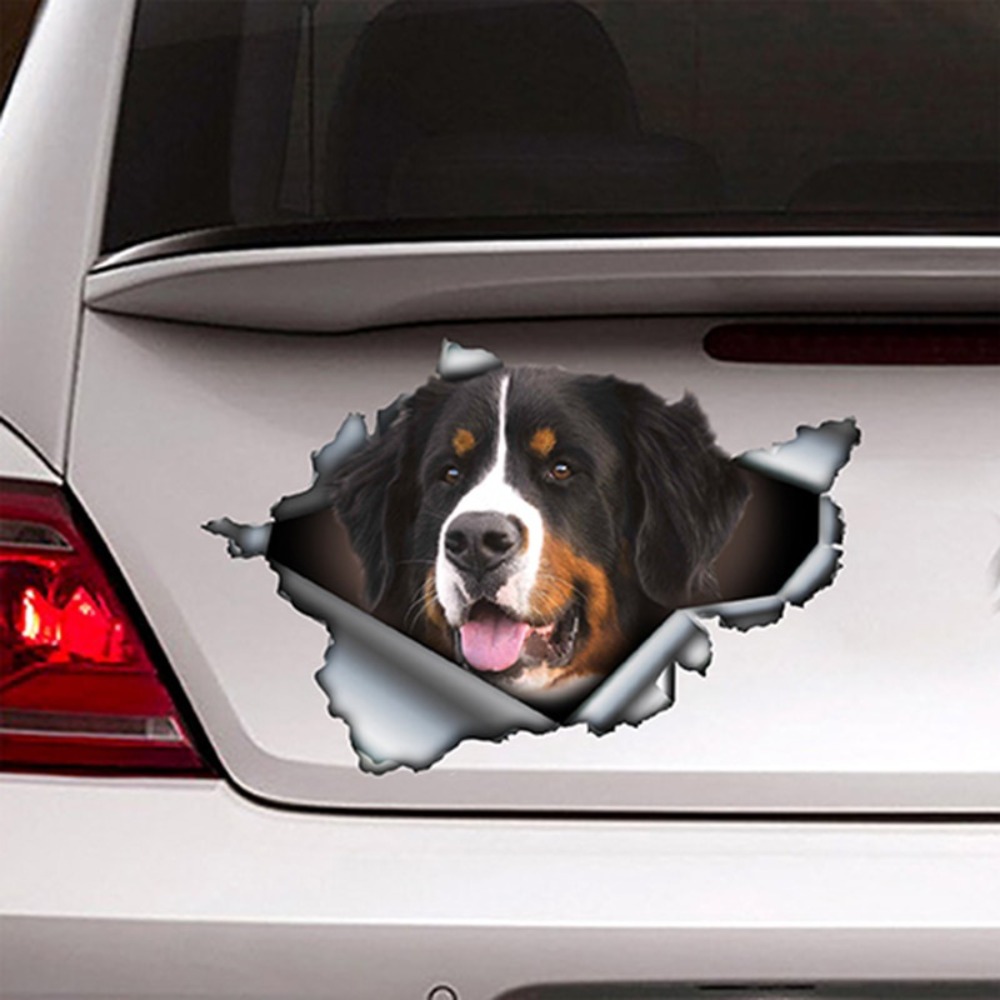 Sticker Autocollant chien à bord voiture decal déco auto vitre animaux  compagnie