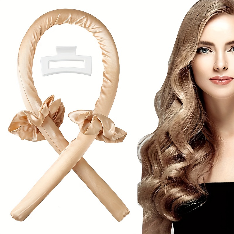 Get Heatless Curls with Bundle Heatless Curling Set + Gold Claw Clip from  Bundles