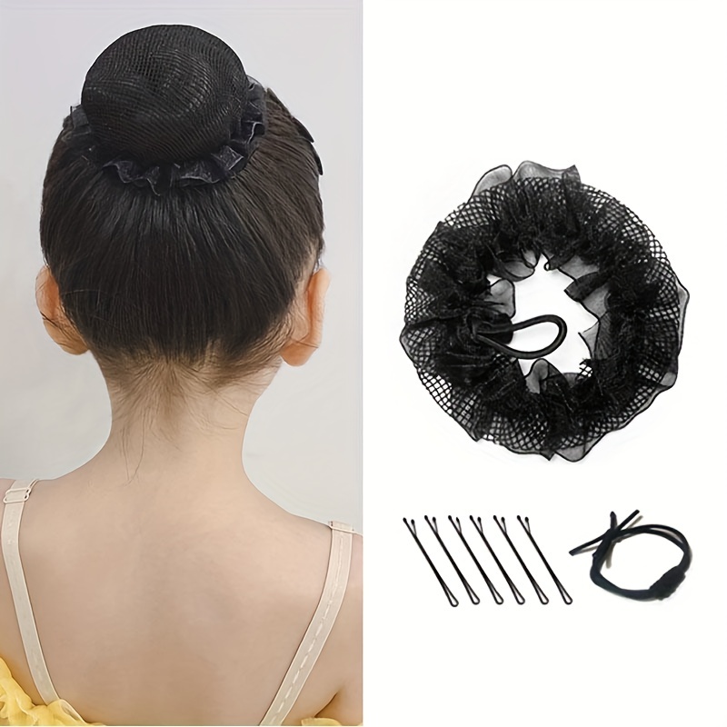 Ensemble de 3 pièces de filets à cheveux pour cheveux bouclés, filet à  cheveux en maille pour femmes