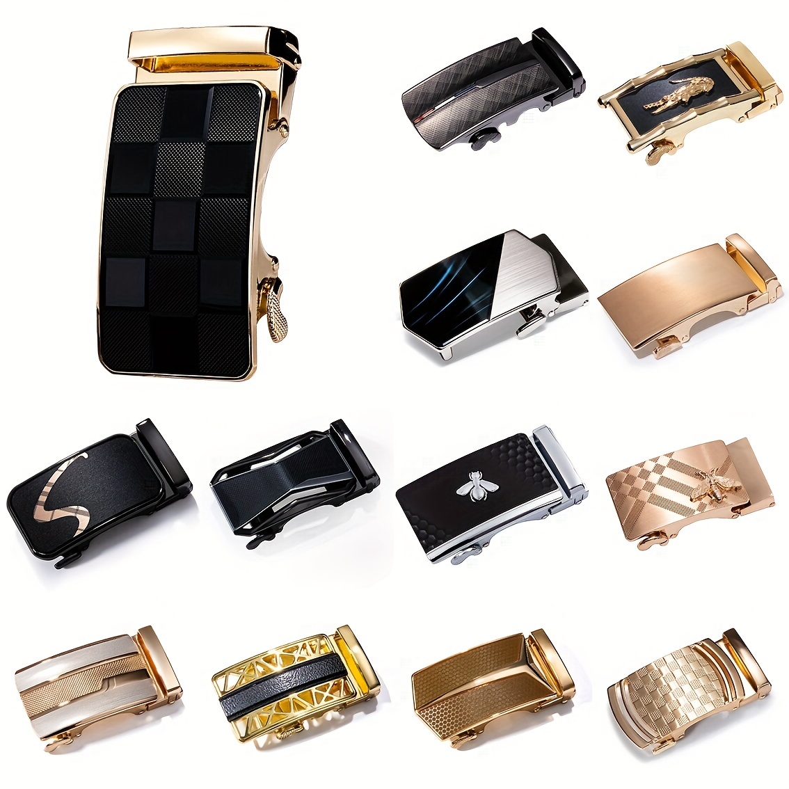 Louis Vuitton Cinturon Hebilla Plateada Cuadrada