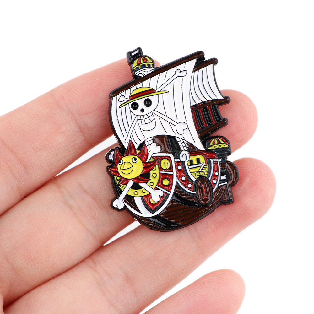 New Japanese Anime One Piece Film Red Cartoon Brooches Badge Luffy