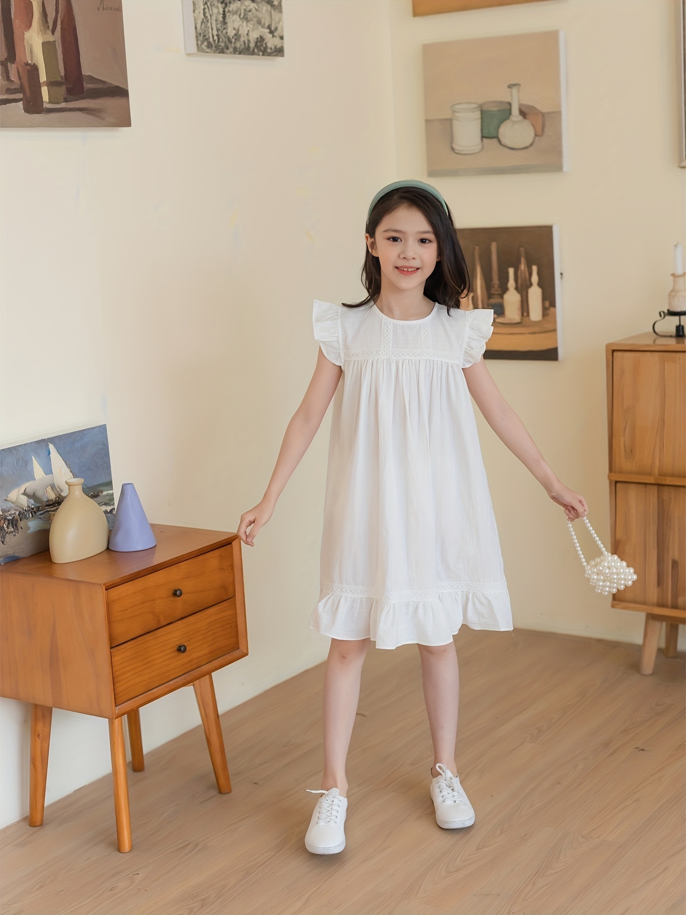 Girls all hotsell white dress