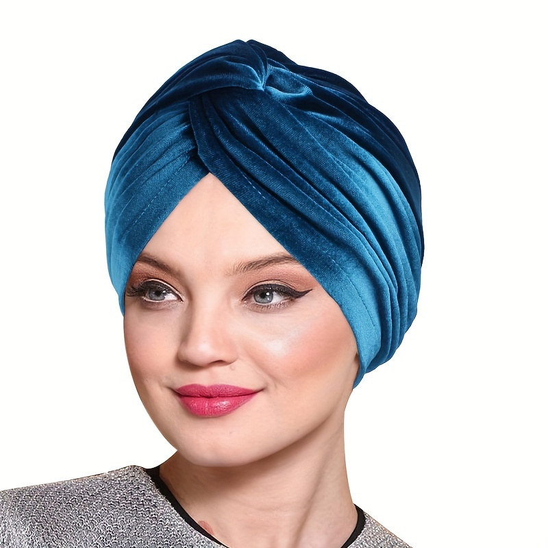 Cappello turbante donna musulmano stretch chemio cappello capelli perdita  testa sciarpa wrap cov
