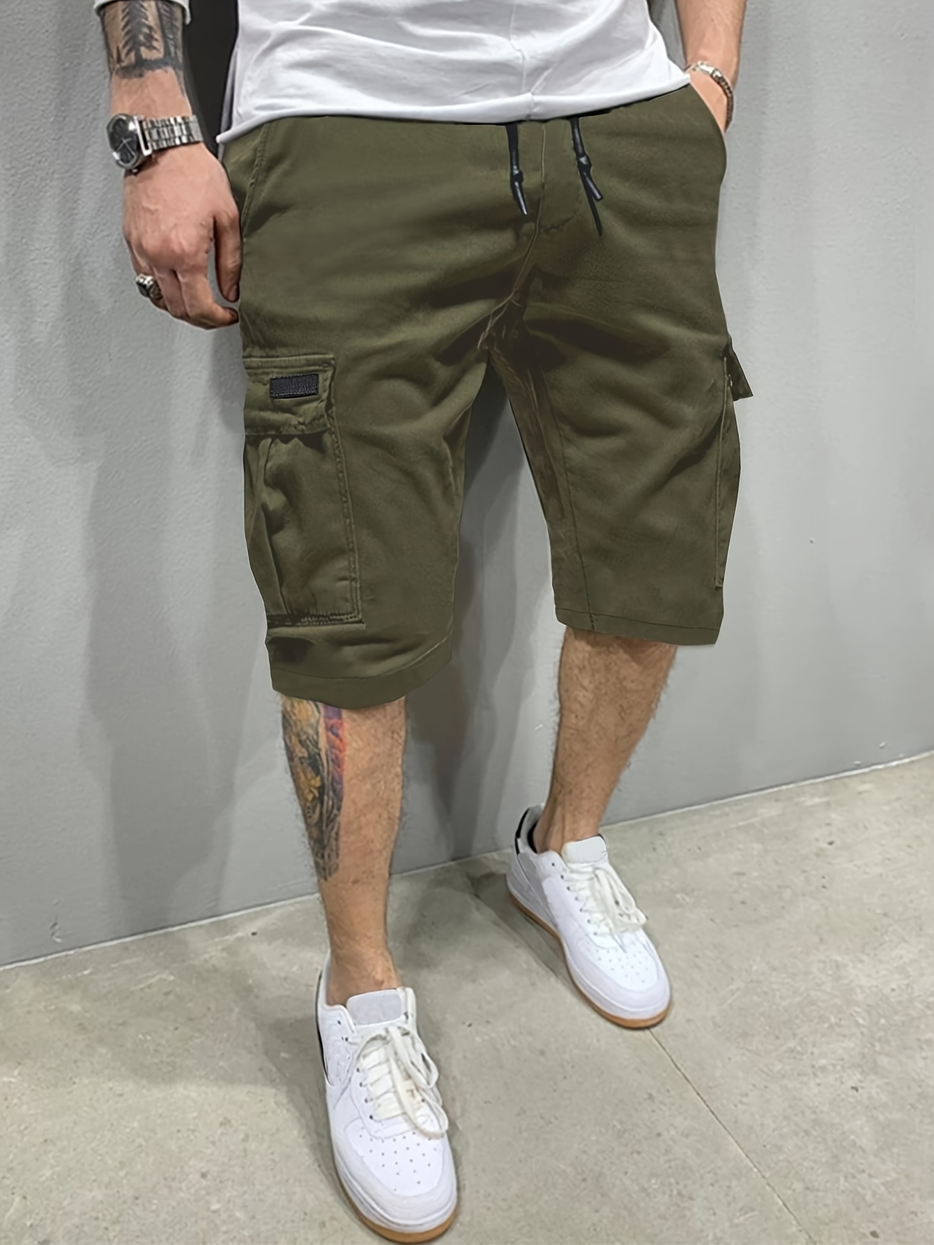 Shorts Cargo Masculinos Elegantes, Soltos E Sólidos Com Bolsos, Shorts  Ativos, Respiráveis ​​e Confortáveis ​​com Cordão Para Caminhadas, Corrida,  Ciclismo, Exercícios De Fitness Ao Ar Livre - Temu Portugal