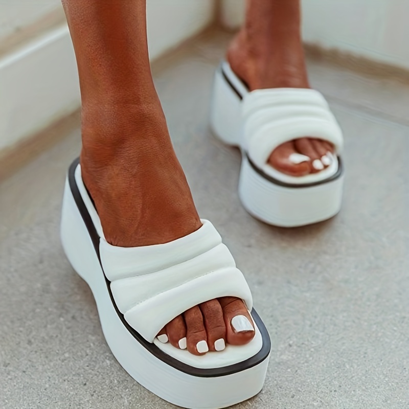 Women Summer Slippers EVA Punk Platform Sandals Clogs Rhinestone