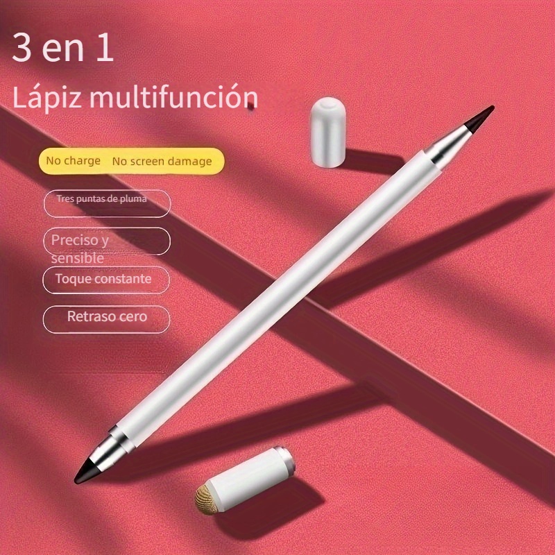 Bolígrafo para tablet, lápiz capacitivo con punta de disco y tapa magnética  compatible con todas las pantallas táctiles, bolígrafos para Apple iPad