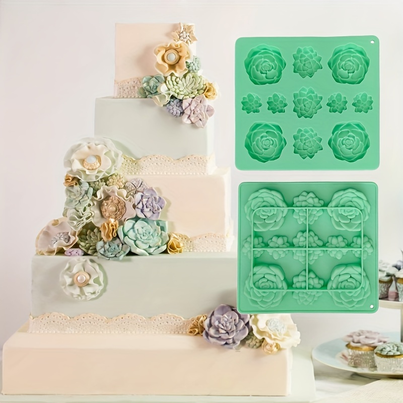 Wilton Flower and Leaf Fondant and Gum Paste Silicone Mold, 11-Cavity, Size: 5 x 8