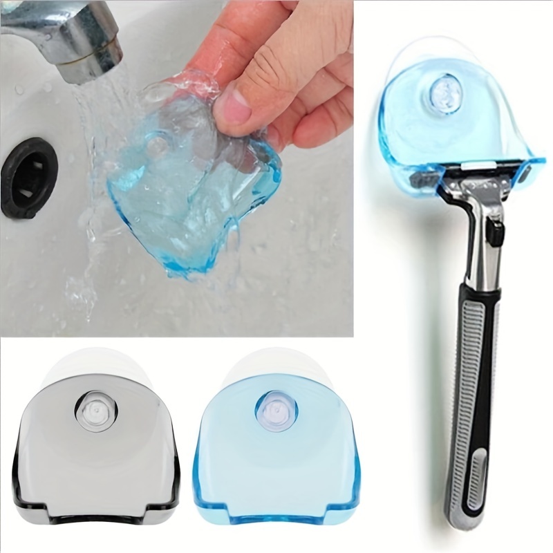 Use a razor holder with suction-cup to hold your dish scrubber so