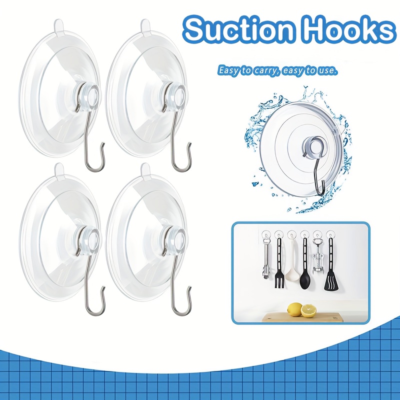 Heavy duty Polished Chrome plated Suction Cup Hooks Easy - Temu