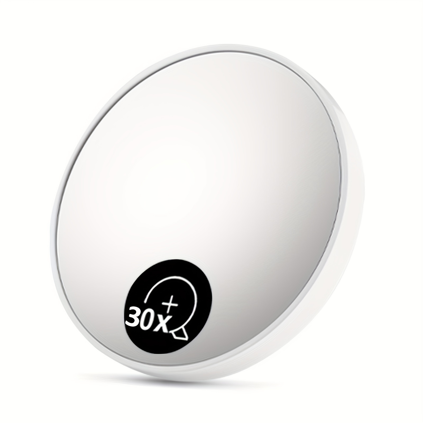 Espejo de aumento 30X, espejo de mano de dos caras 30X/1X, espejo de viaje  para aplicaciones precisas de maquillaje, pinzas y eliminación de puntos