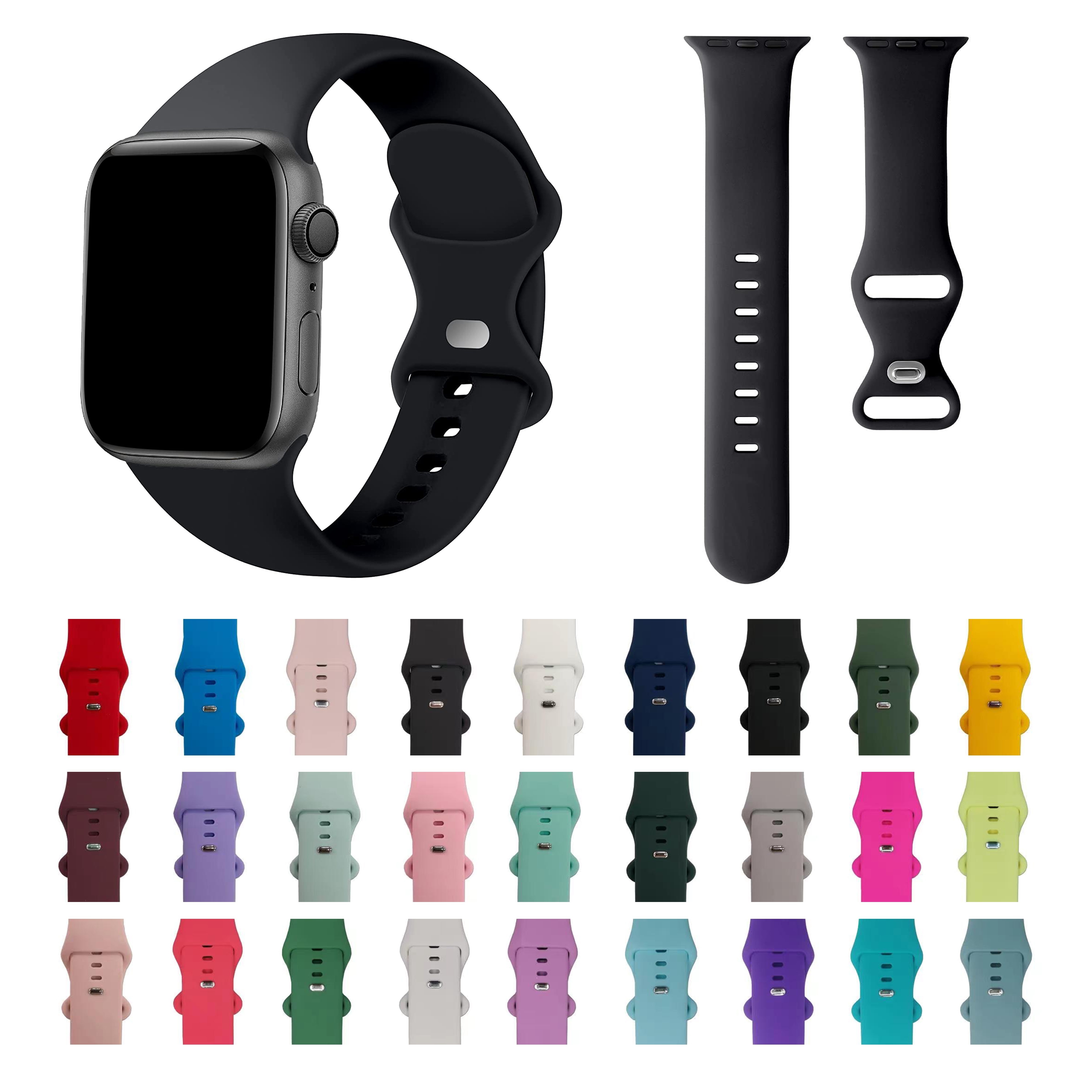  Q-Beans band, Compatible with Apple Watch 38mm / 40mm / 41mm  (All Series) - Replacement Leather Band Bracelet Strap Wristband Accessory  // Horse Shoe Icon Pattern : Cell Phones & Accessories