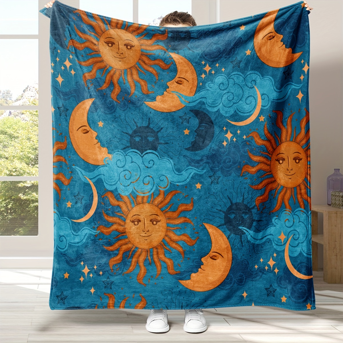 Modern Style Shiny Star Moon And Sun Pattern Decorative - Temu
