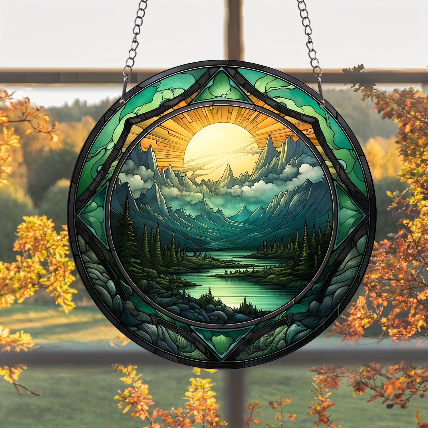 Circle Crystal Sun Catchers Hanging Suncatchers With Glass - Temu