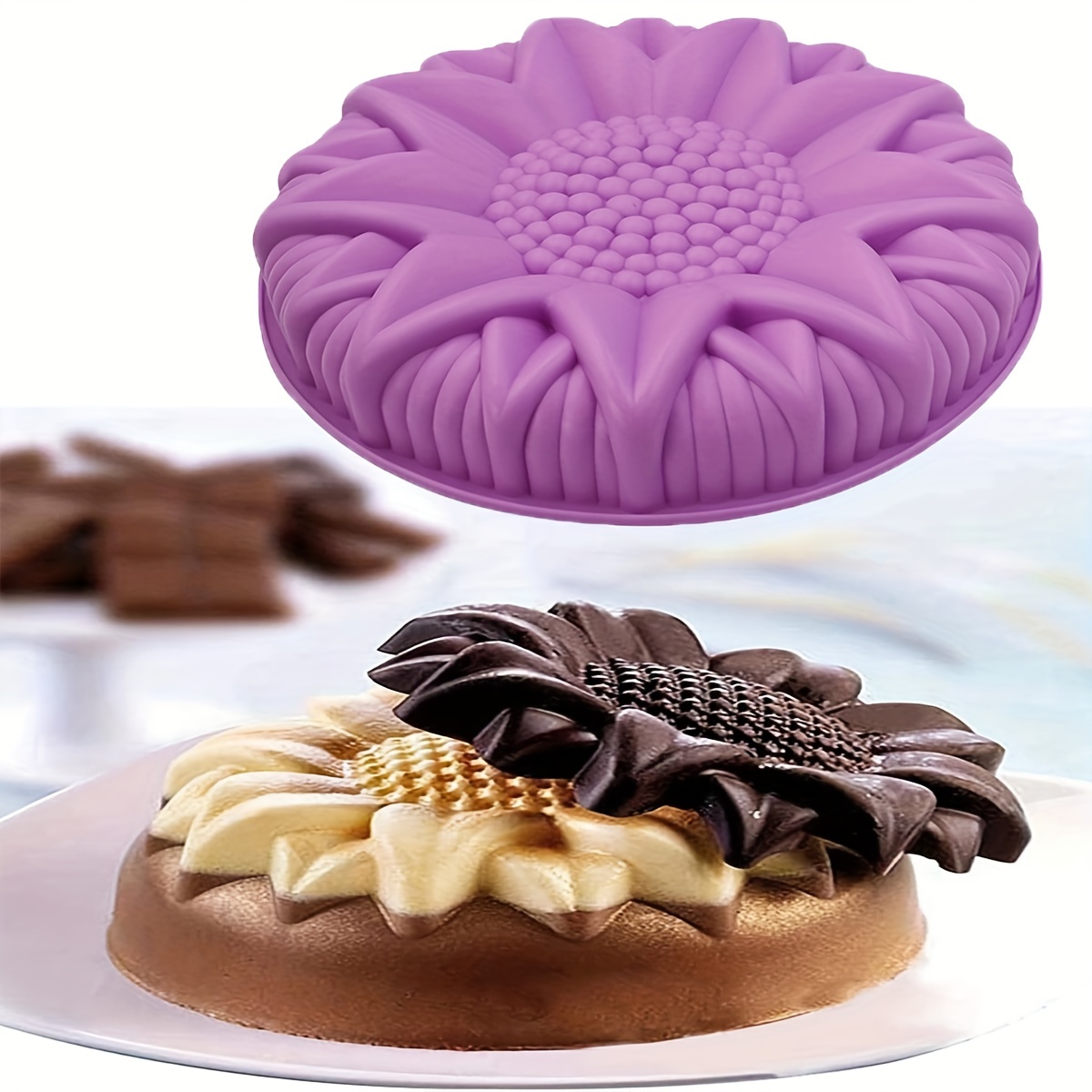 High Temperature Resistant Sunflower Cake Silicone Mold - Temu