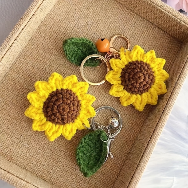 Sunflower Keychain Crochet Pattern