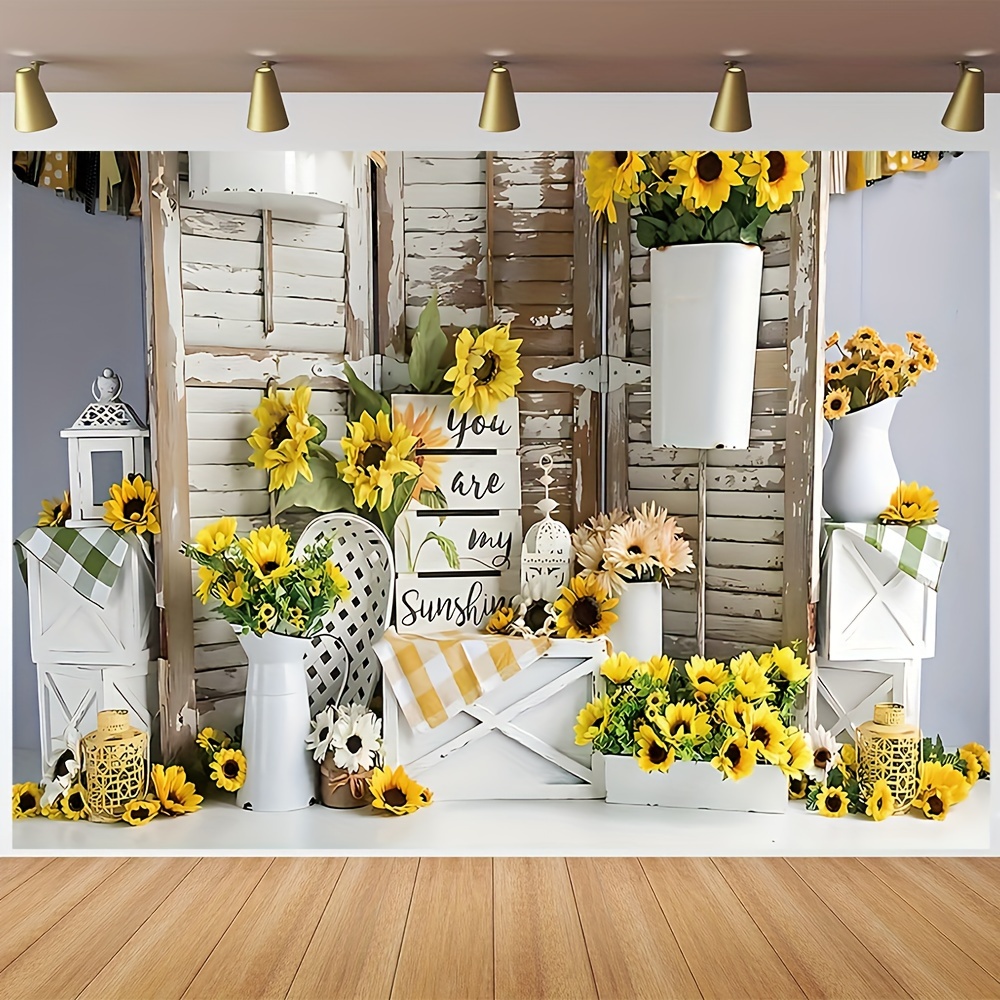 12pcs, 39.4ft Sunflower Party Decorations Sunflower Garland Banners  Sunflower Party Streamer Summer Sun Flower Hanging Decorations For Baptism  Birthda