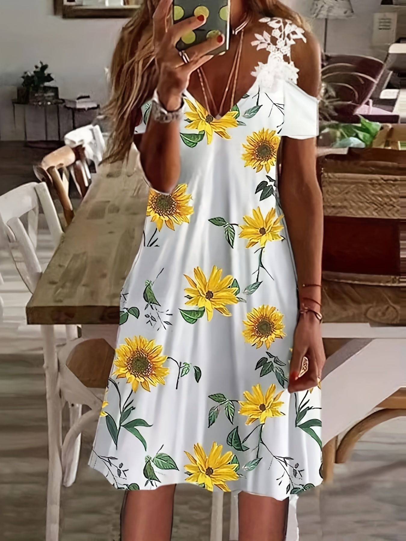 Vestido Amarillo Mujer - Temu Mexico
