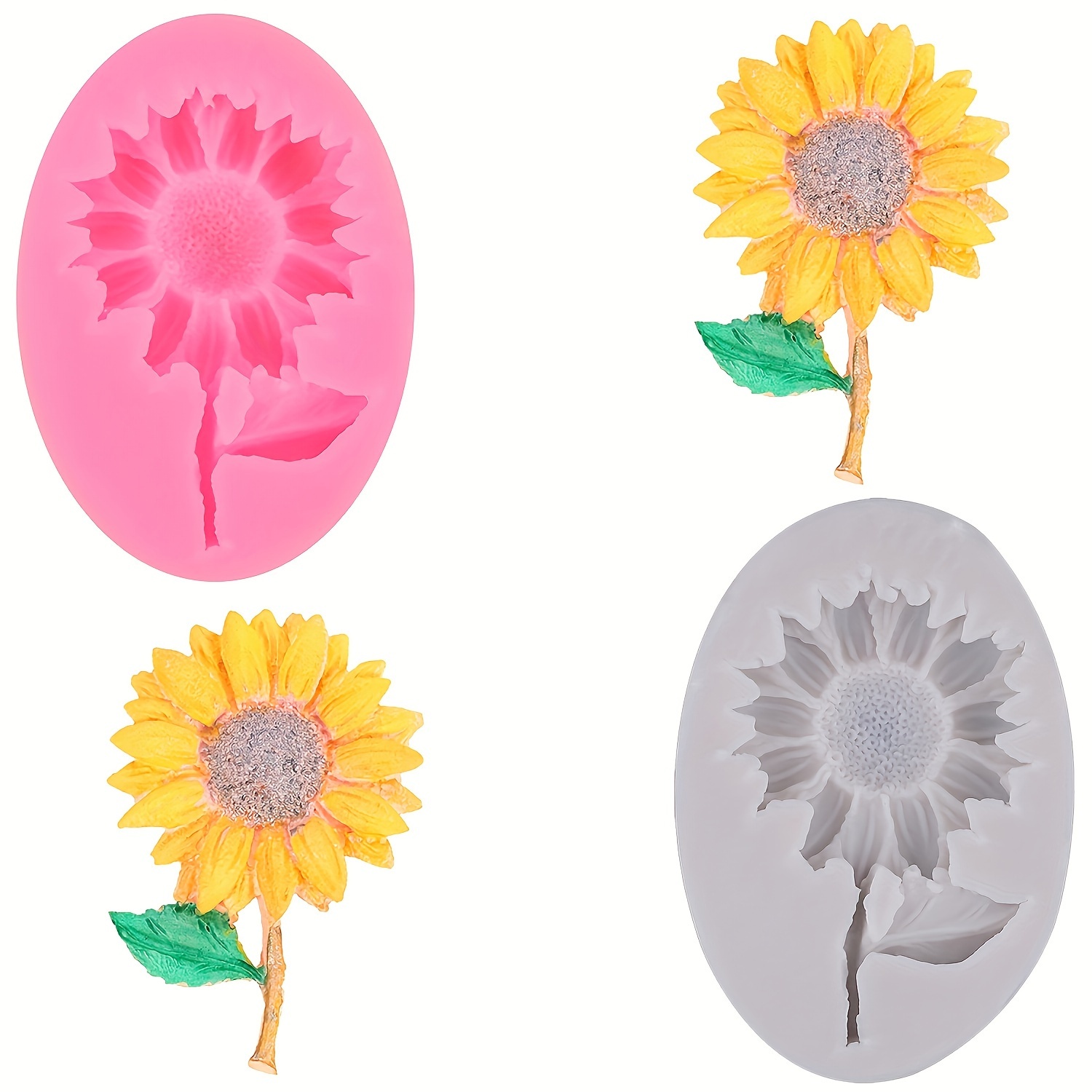 Comprar Molde redondo plegable de silicona para pastel, molde de silicona  para hornear en forma de girasol