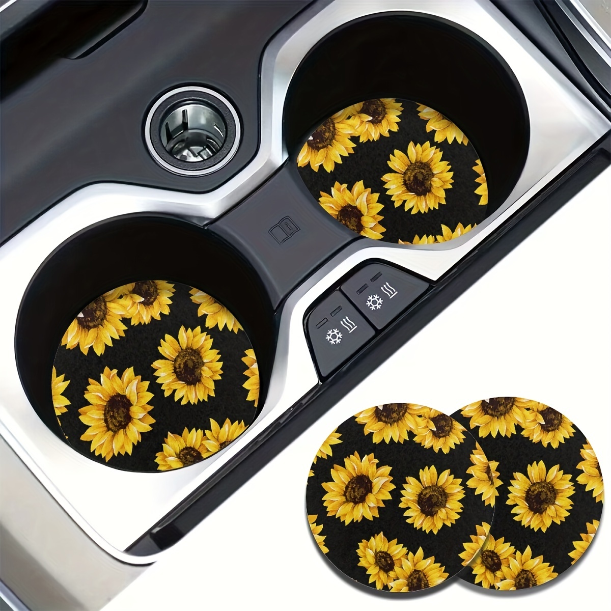 1 Stück Sonnenblume Dekor, Auto Lufterfrischer mit & 2 Stücke
