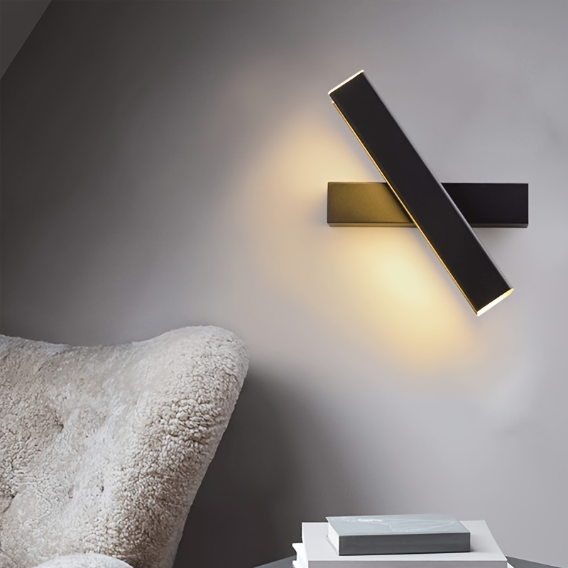 Lámpara de pared con pilas, lámpara de pared LED con iluminación ajustable  de 360°, luz de pared interior con 3 modos de color, 3 niveles de brillo