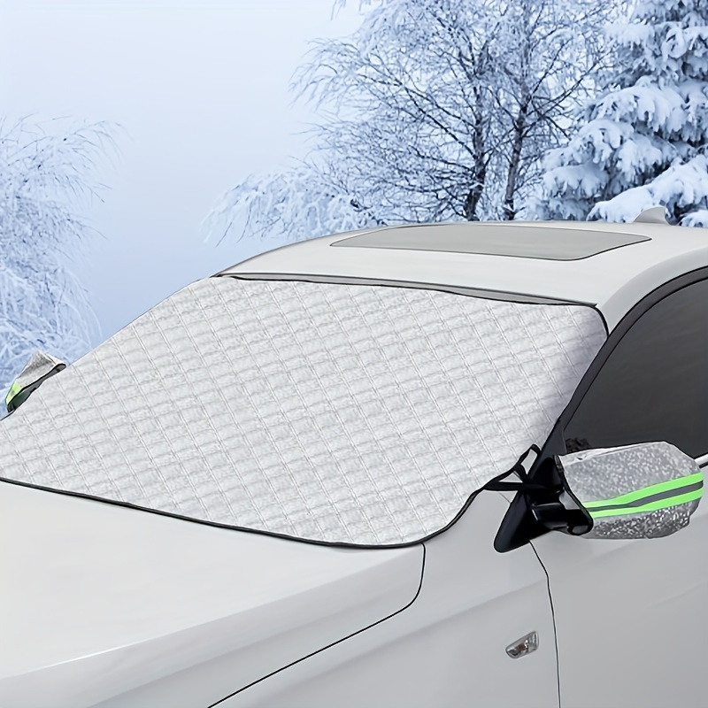 1PC winter car snow cover foldable car windshield cover sun protection snow  cover silver tape with suction cup