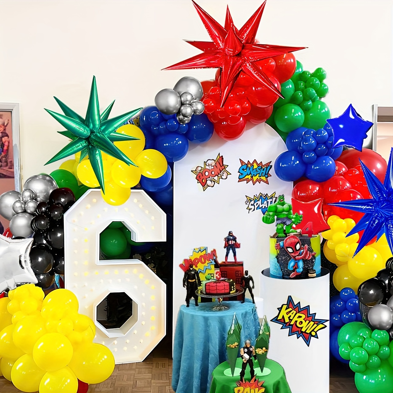 Paquete De 90 Globos Temáticos De Los Vengadores Spiderman Conjunto De  Marvel Heroes Para Niños Fiesta De Cumpleaños Bebé Ducha Decoración Juguete  Regalos