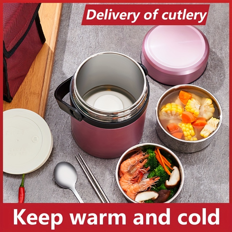 Termo para comida caliente, botella termo de sopa aislada de alimentos,  contenedor de alimentos Bento Lunch Box Travel Camping Thermos 1000ml1600