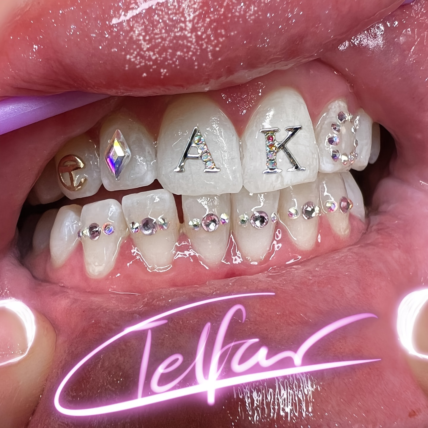  generic Kit de gemas de dientes de corazón, dientes de cristal,  adornos de joyería, gemas dentales decorativas para decoración de dientes  reflectantes, 10 uds, Cristal : Salud y Hogar