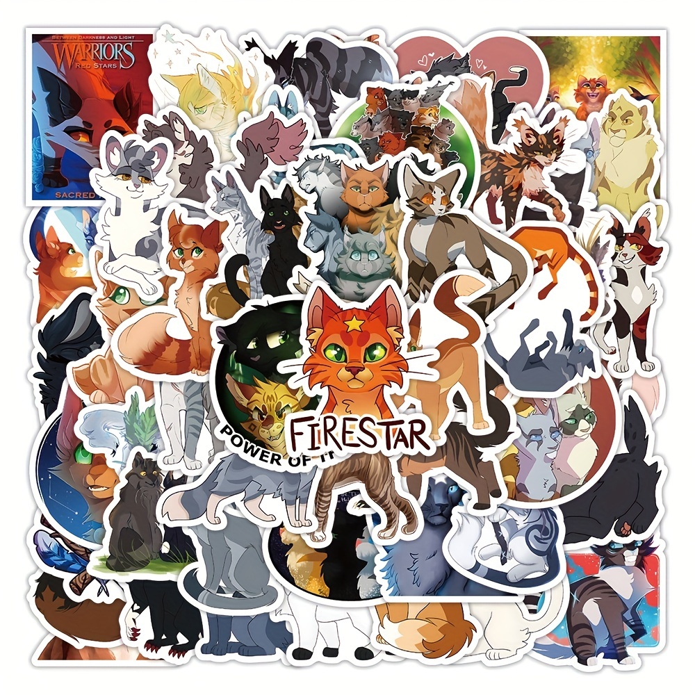 Cute Warrior Cats Sticker Set Bluestar Fireheart 